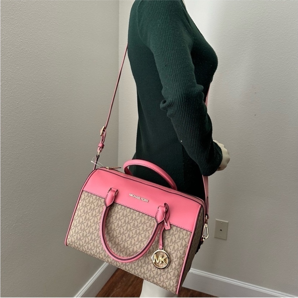 Michael Kors Jet Set Travel Duffle Satchel Shoulder Crossbody Bag & wallet set - Picture 14 of 17